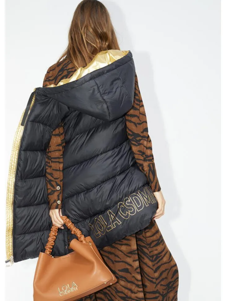 GILET IMBOTTITO CON DETTAGLI ORO