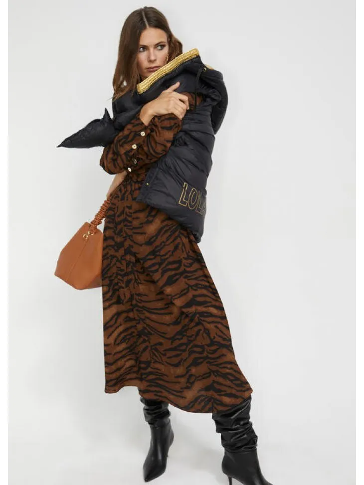 GILET IMBOTTITO CON DETTAGLI ORO