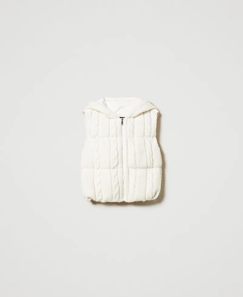 Gilet imbottito con trecce