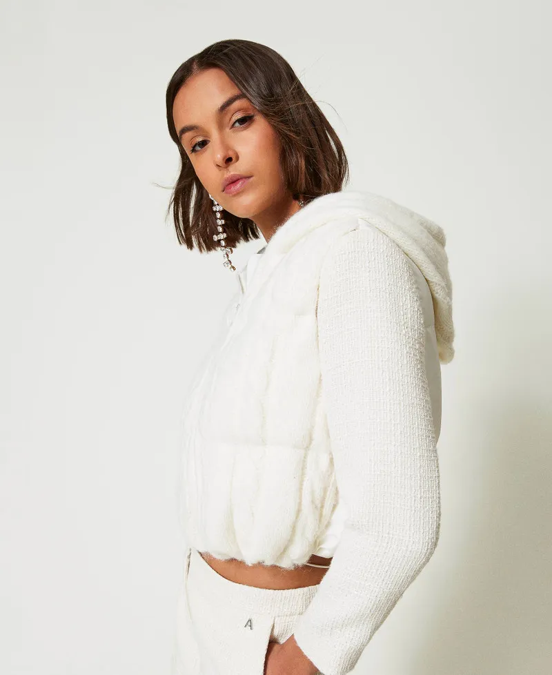 Gilet imbottito con trecce
