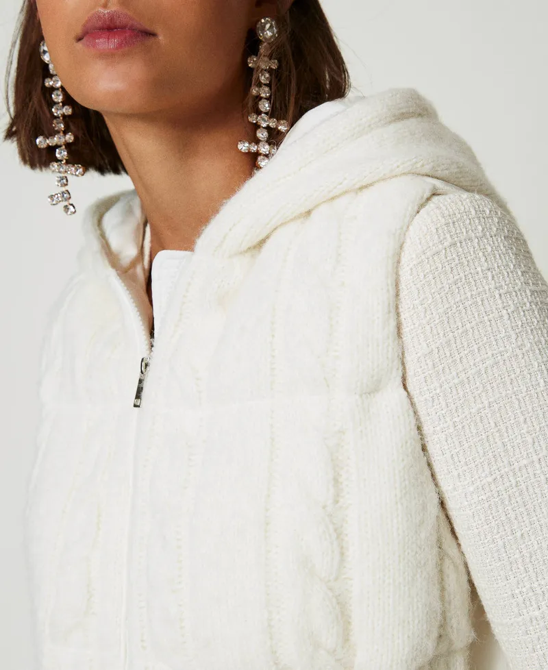 Gilet imbottito con trecce