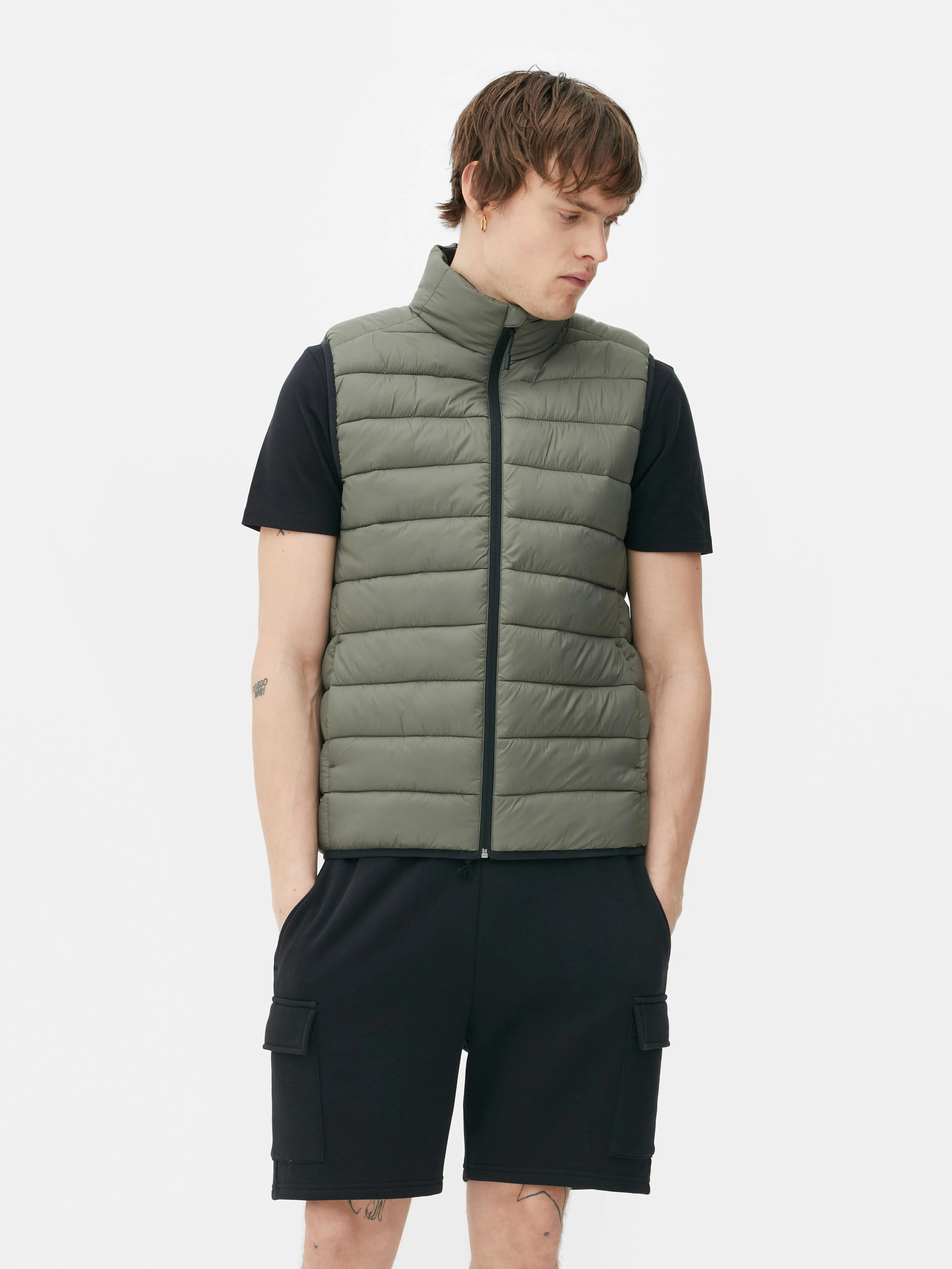 Gilet imbottito con zip