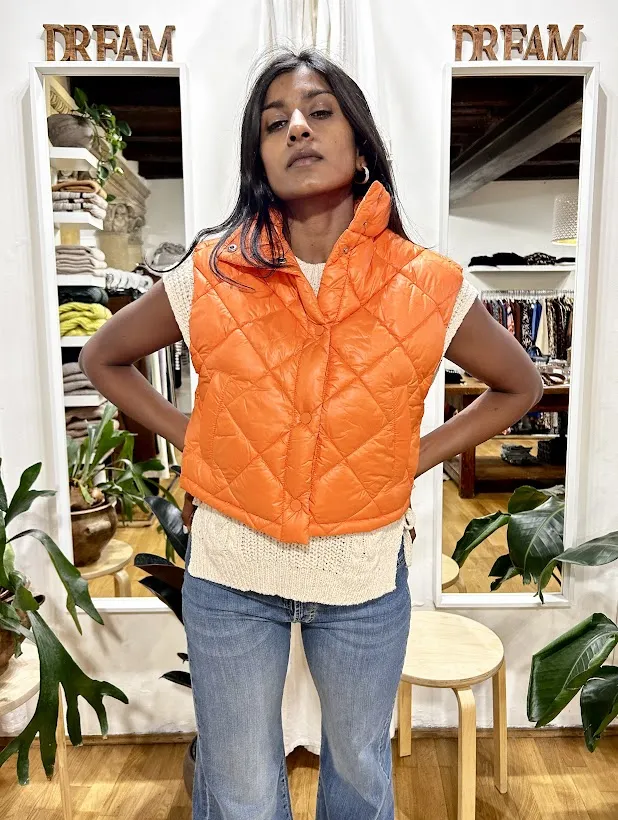 Gilet imbottito crop