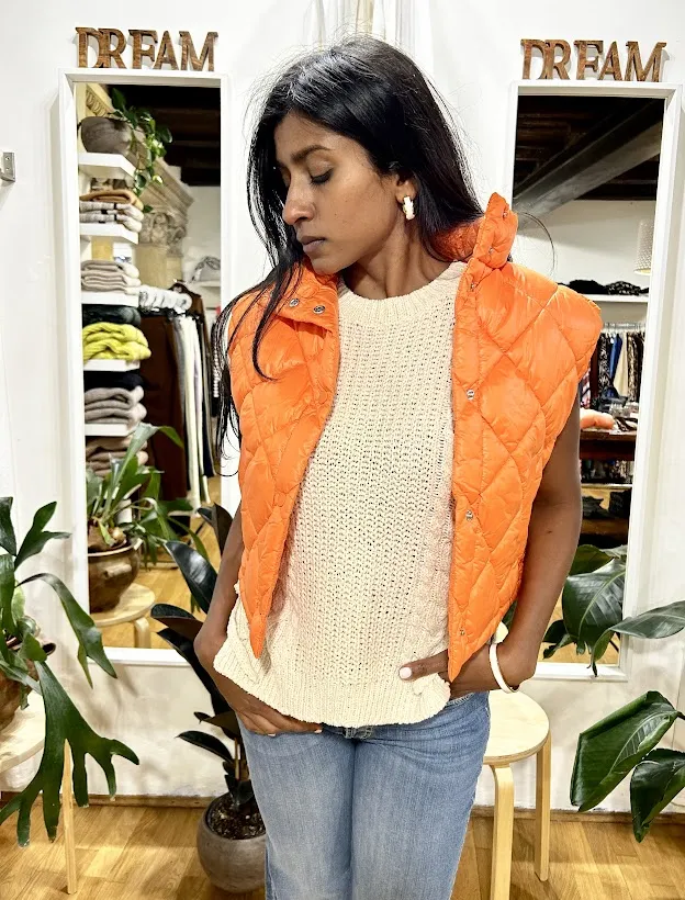 Gilet imbottito crop