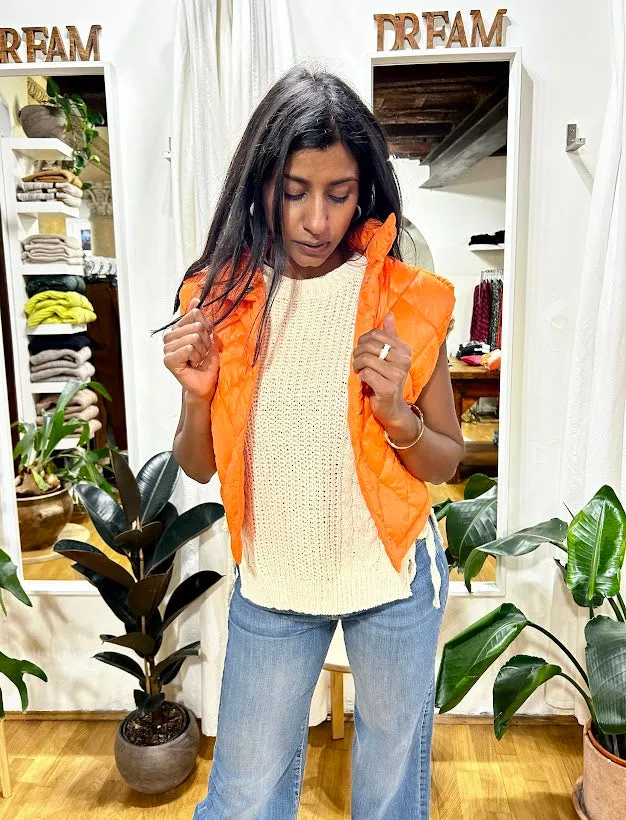 Gilet imbottito crop