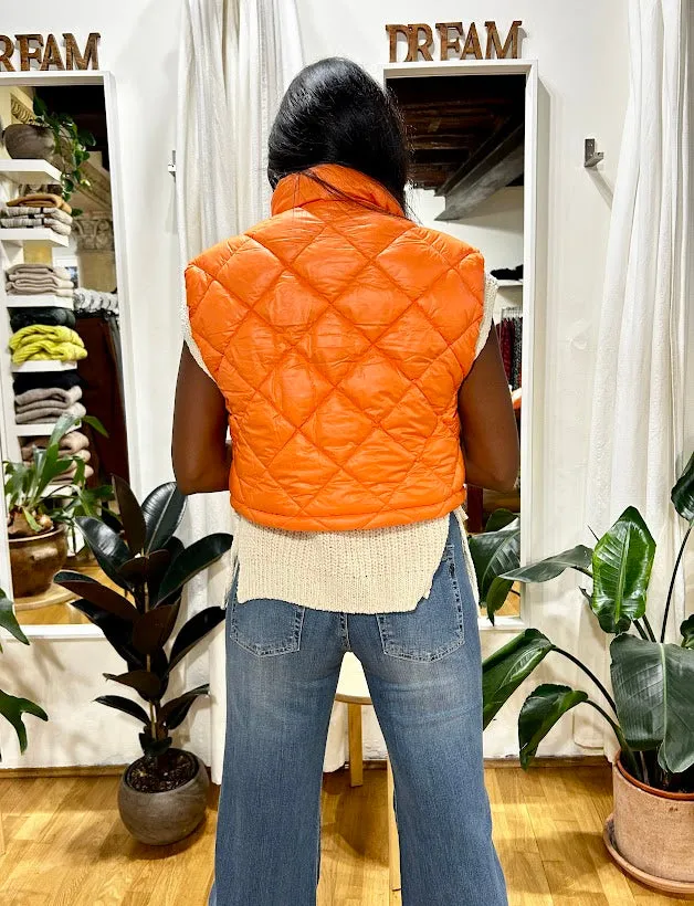 Gilet imbottito crop