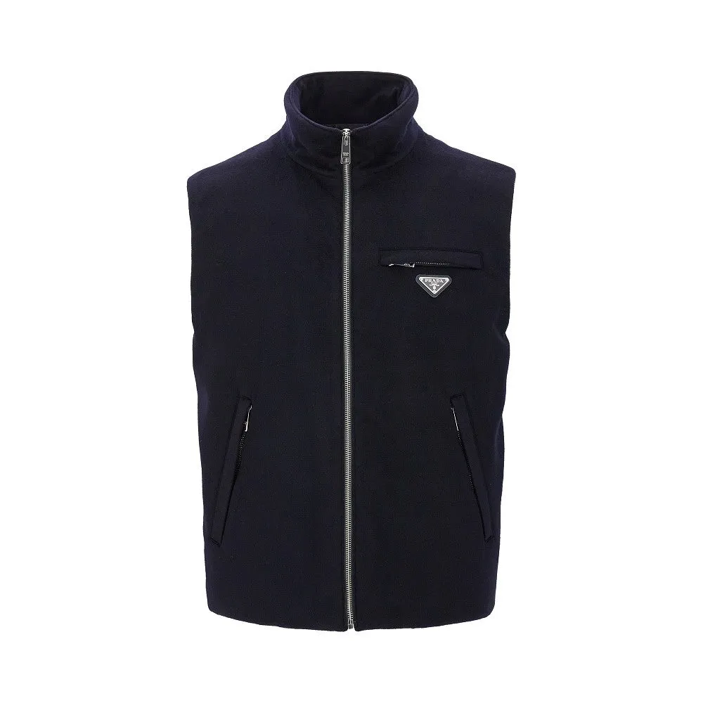 Gilet imbottito in cachemire idrorepellente