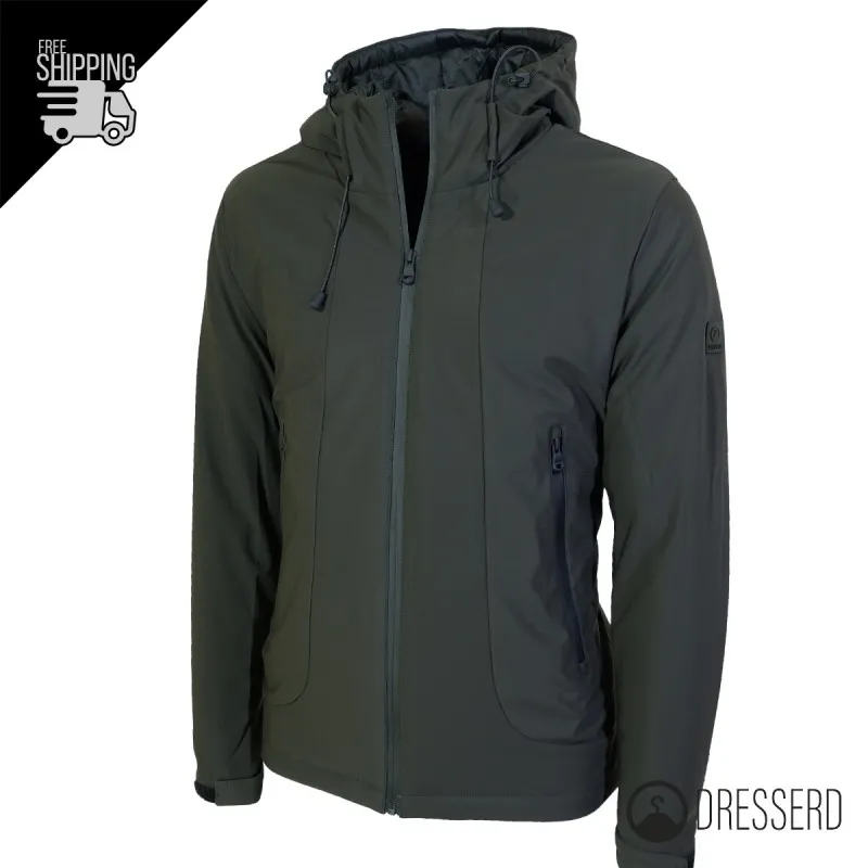 Giubbotto Uomo Dresserd Invernale Tessuto Tecnico Impermeabile con Cappuccio