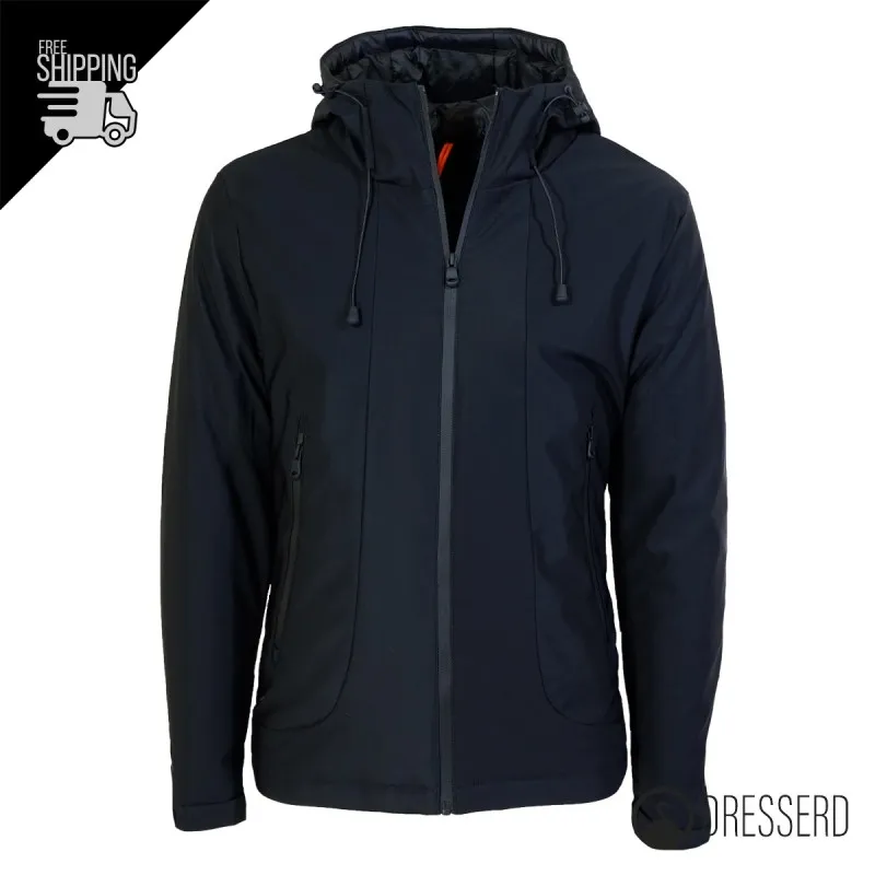 Giubbotto Uomo Dresserd Invernale Tessuto Tecnico Impermeabile con Cappuccio