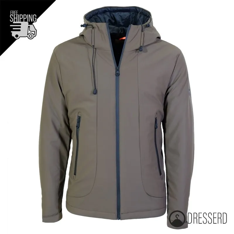 Giubbotto Uomo Dresserd Invernale Tessuto Tecnico Impermeabile con Cappuccio