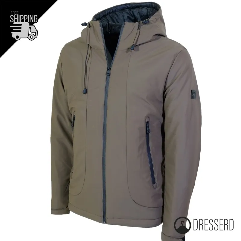 Giubbotto Uomo Dresserd Invernale Tessuto Tecnico Impermeabile con Cappuccio