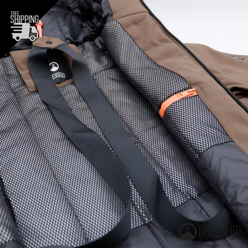 Giubbotto Uomo Dresserd Invernale Tessuto Tecnico Impermeabile con Cappuccio