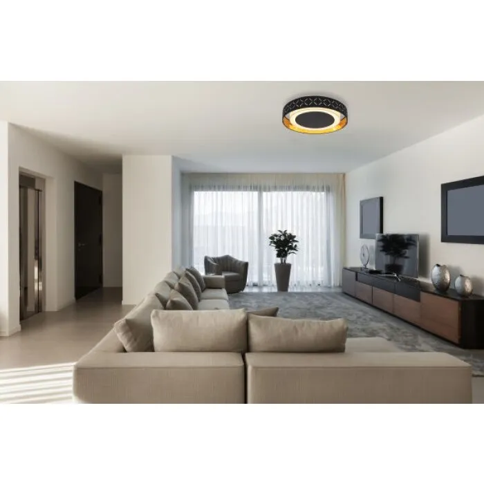 Globo CLARKE Plafoniera LED Nero, 1-Luce