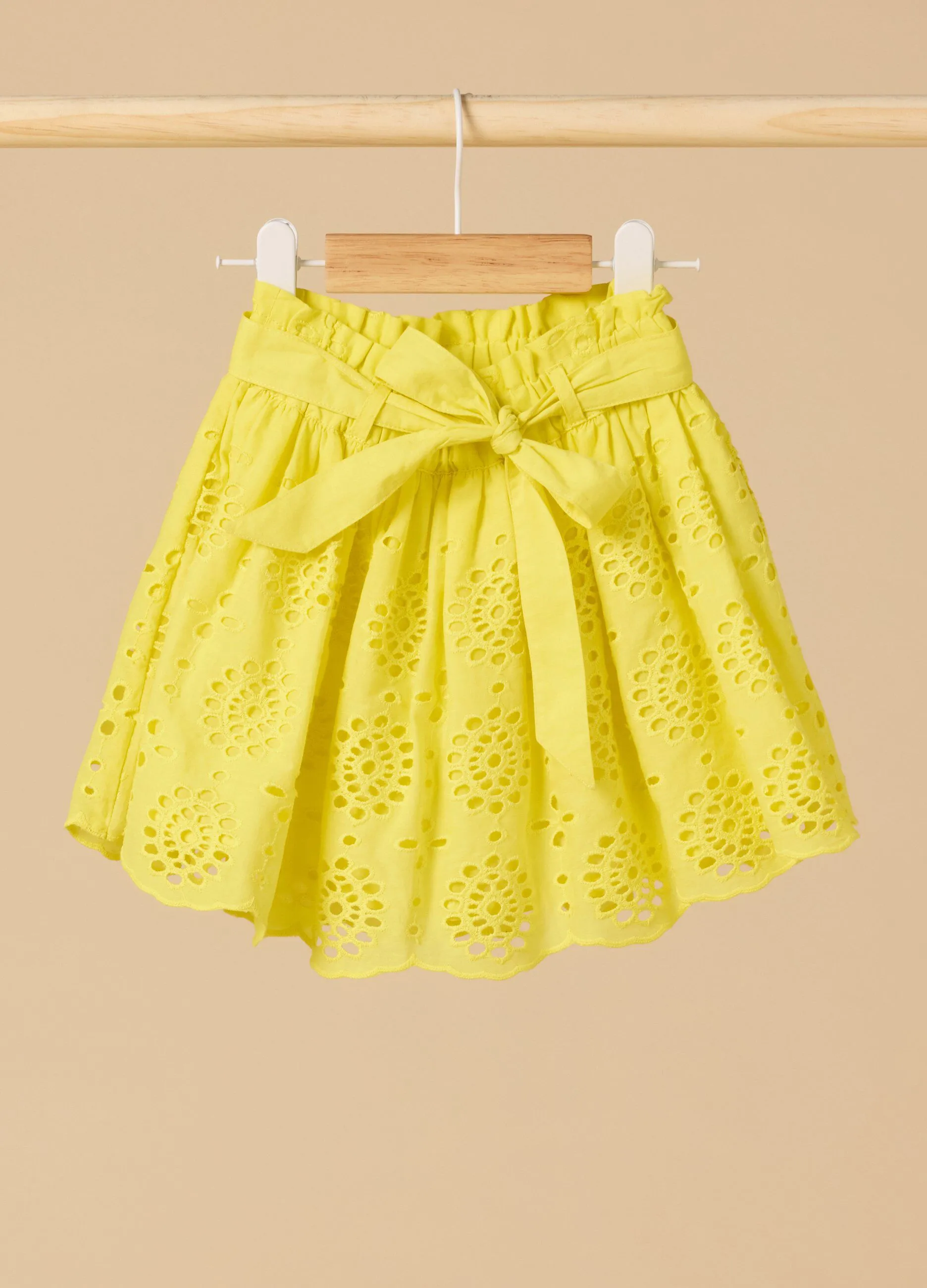 Gonna IANA in puro cotone sangallo bambina