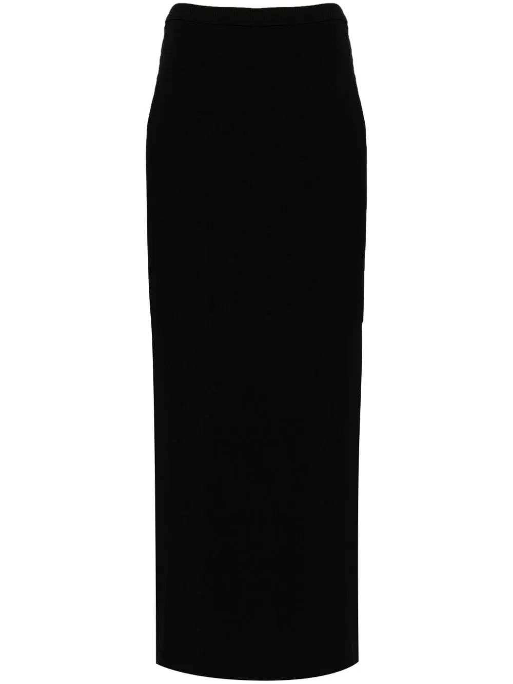 Gonna lunga con spacco laterale in nero - donna