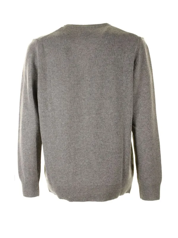 Gray dog crewneck sweater
