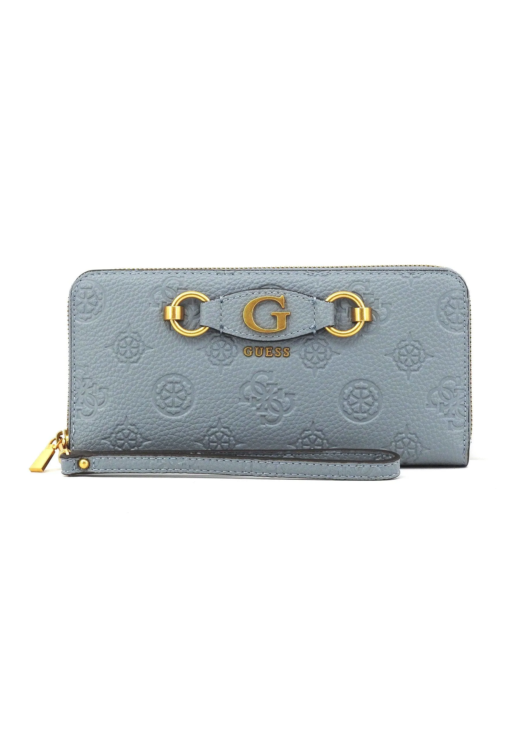 GUESS Izzy Peony Portafoglio Donna Denim Logo PD920946