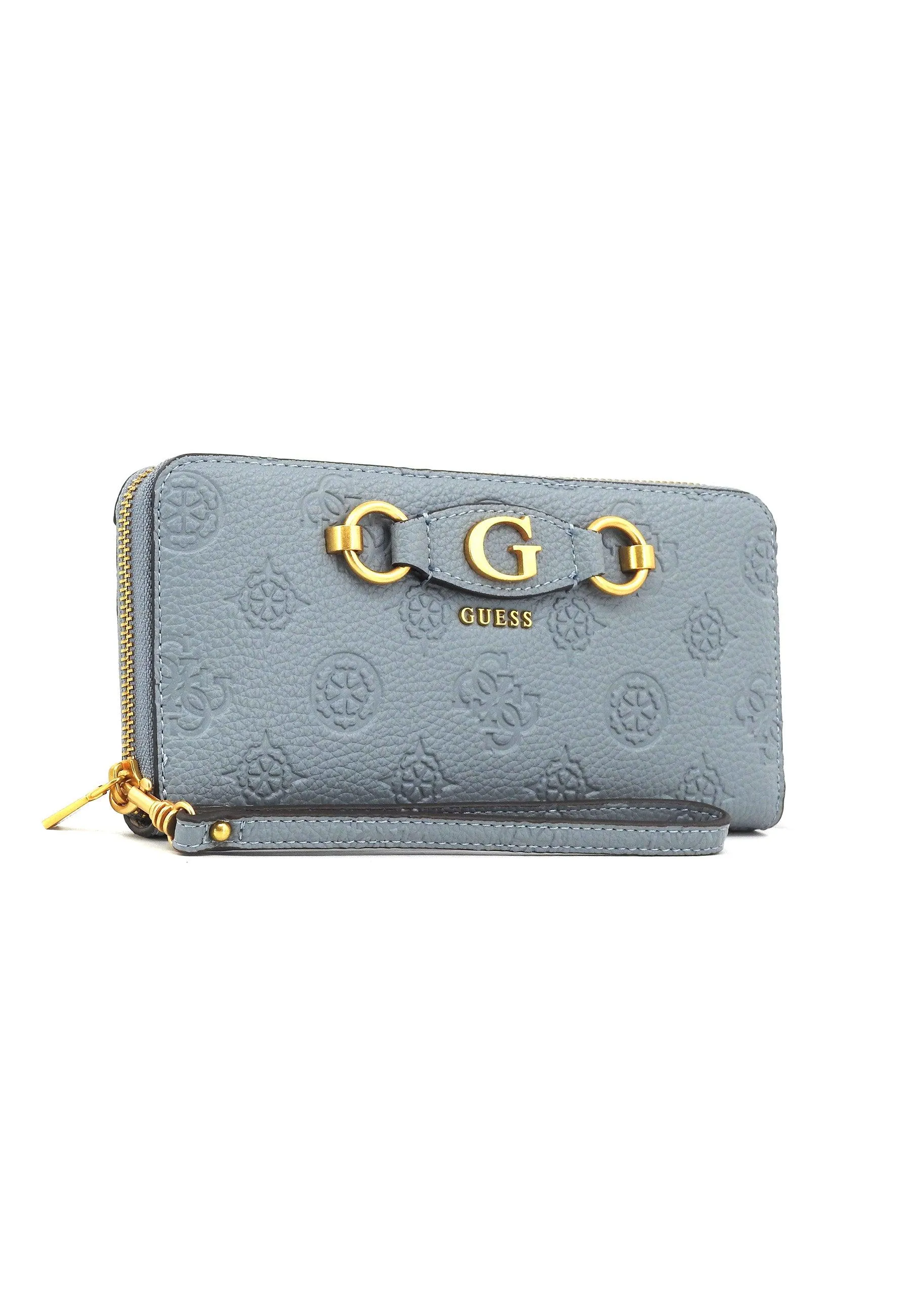 GUESS Izzy Peony Portafoglio Donna Denim Logo PD920946