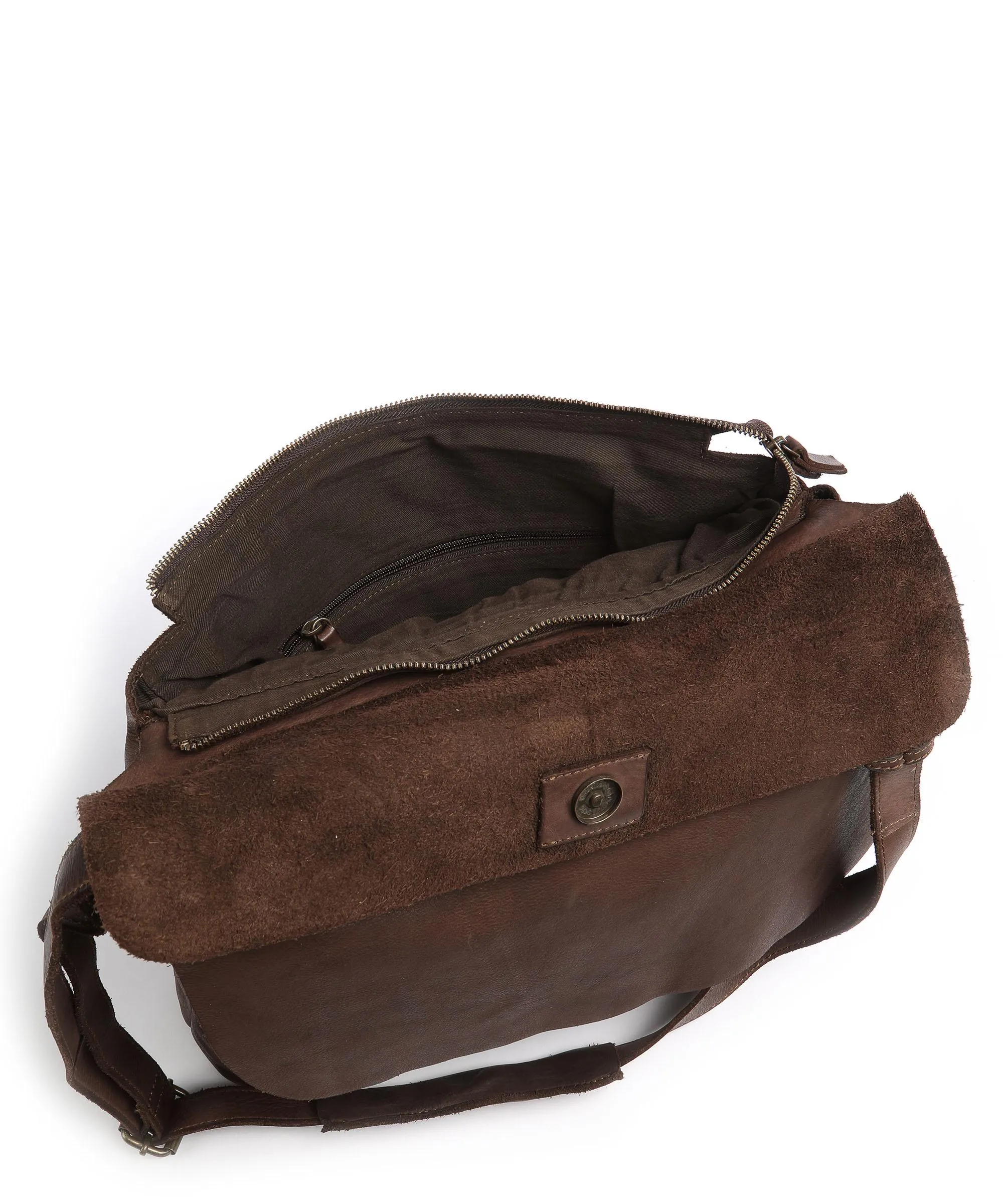  Harold's Submarine Borsa messenger pelle bovina marrone scuro  