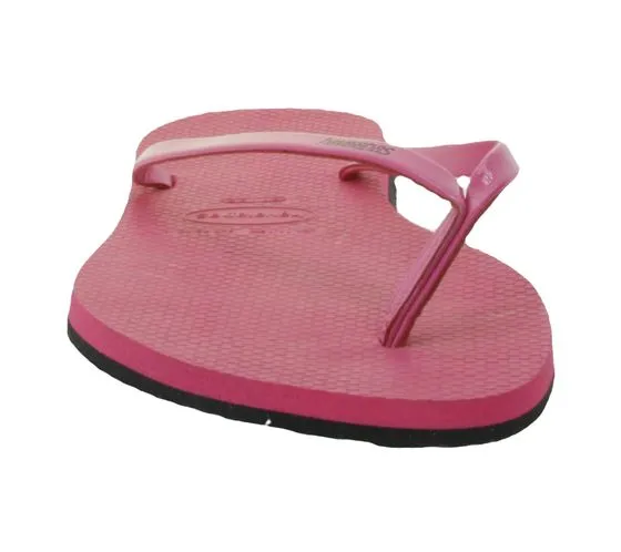 havaianas Metallic Shocking, infradito da donna alla moda con separatore per le dita dei piedi con stampa del logo rosa