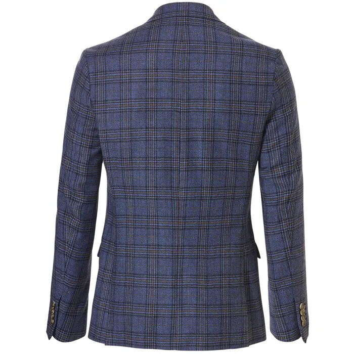 Henk ter Horst blazer a quadri in lana vergine Blu