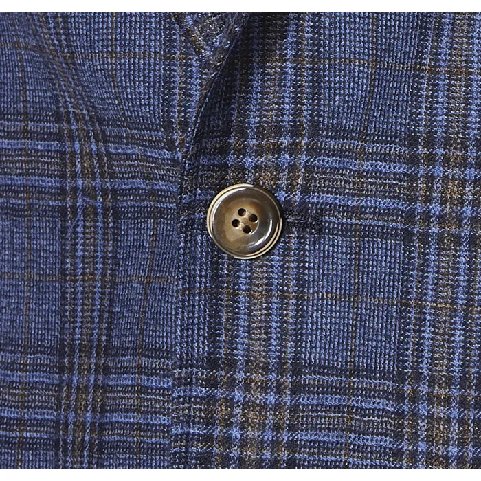 Henk ter Horst blazer a quadri in lana vergine Blu