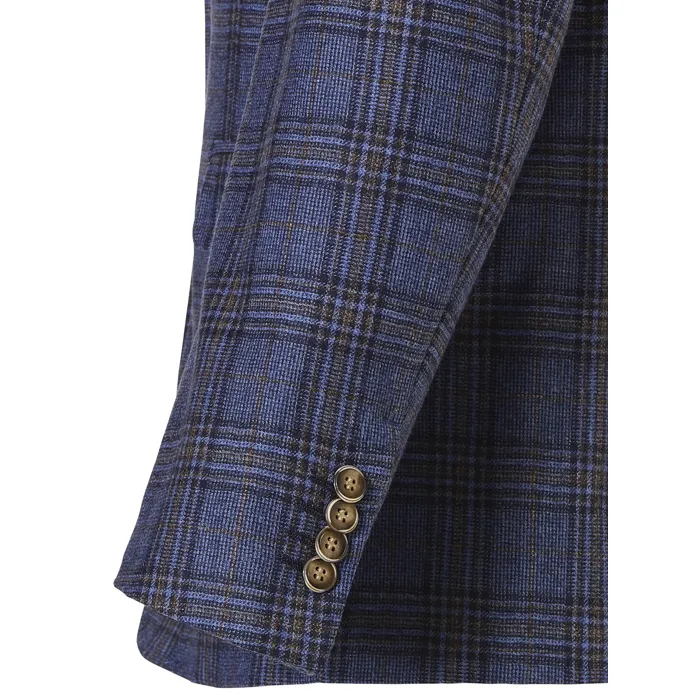 Henk ter Horst blazer a quadri in lana vergine Blu