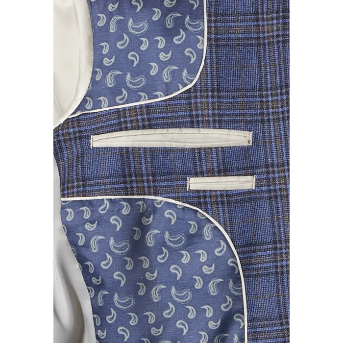 Henk ter Horst blazer a quadri in lana vergine Blu