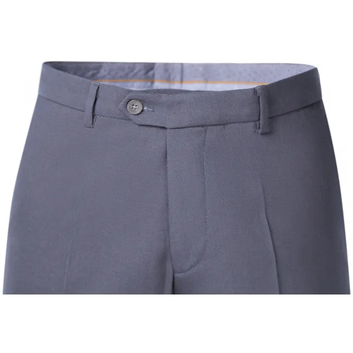 Henk ter Horst Pantaloni chino in lana slim fit Blu scuro