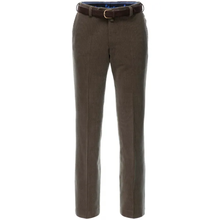Henk ter Horst pantaloni Trelana in lana elasticizzata a coste Taupe