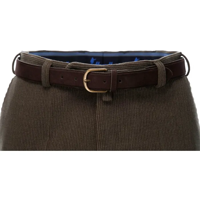 Henk ter Horst pantaloni Trelana in lana elasticizzata a coste Taupe