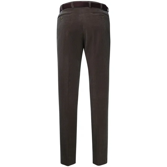 Henk ter Horst pantaloni Trelana in lana elasticizzata a coste Taupe