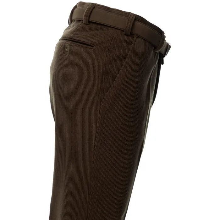 Henk ter Horst pantaloni Trelana in velluto a coste elasticizzato di lana Marrone