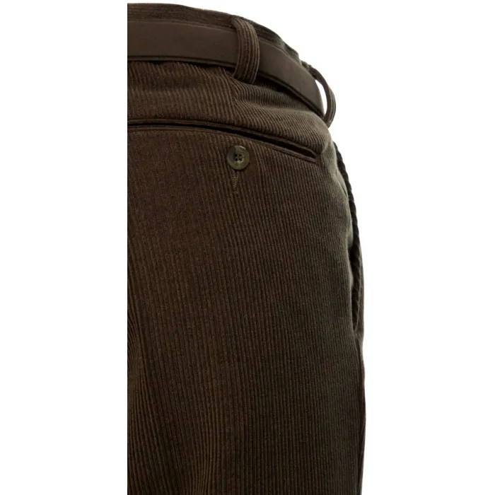 Henk ter Horst pantaloni Trelana in velluto a coste elasticizzato di lana Marrone