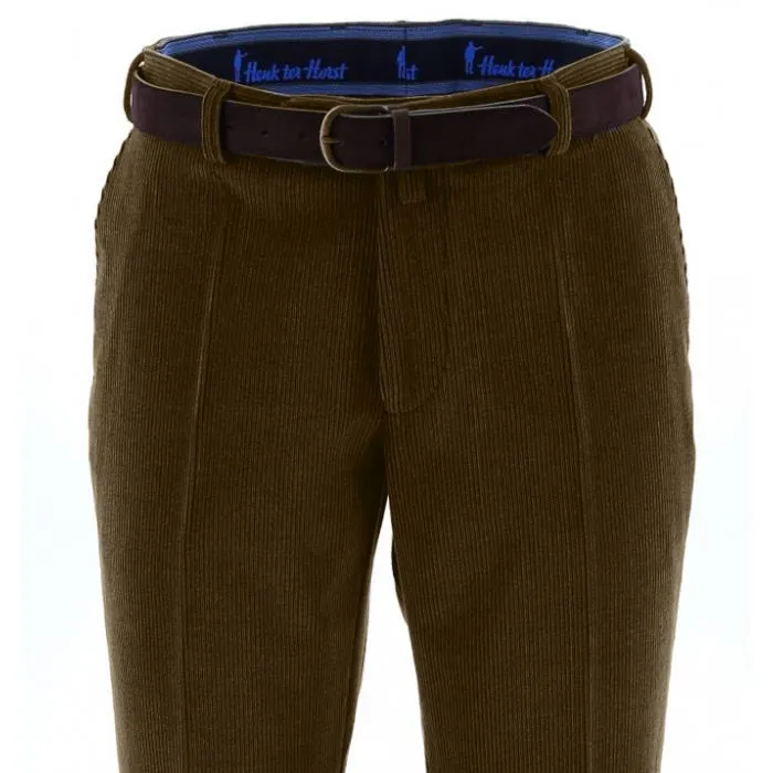 Henk ter Horst pantaloni Trelana in velluto a coste elasticizzato di lana Marrone