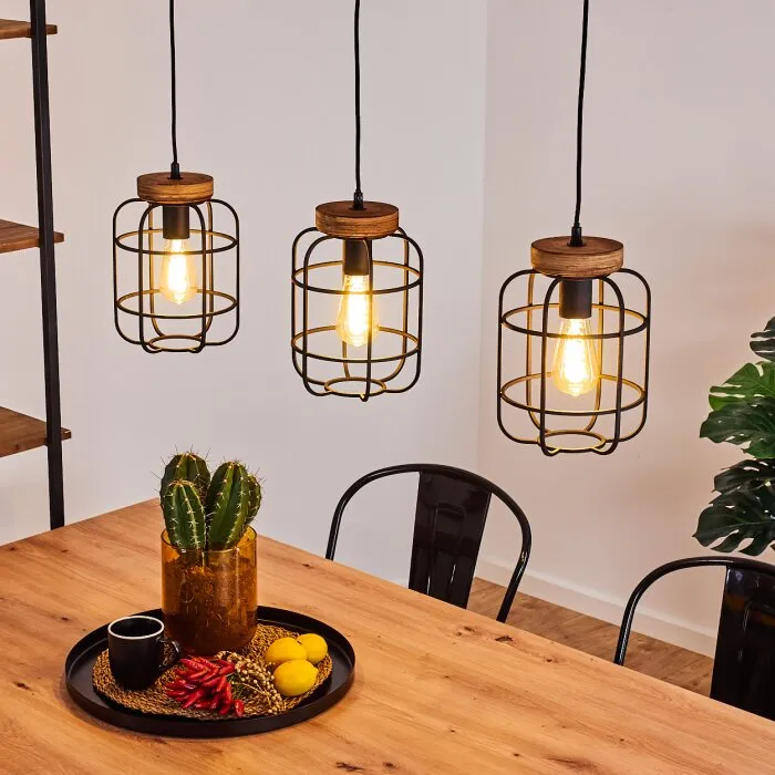 Husvik Lampada a Sospensione Nero, 3-Luci