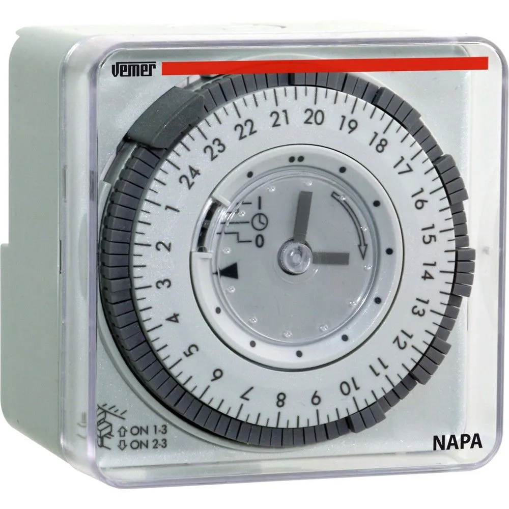 Interruttore Orario Elettromeccanico Giornaliero NAPA-D Vemer VP884100