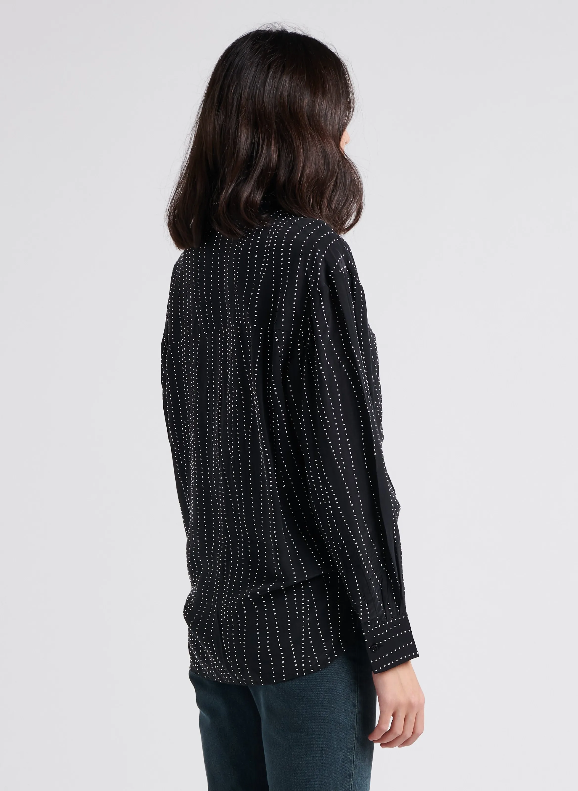 IRO   ZEFIRO - Camicia fluida con borchie all over | Nero