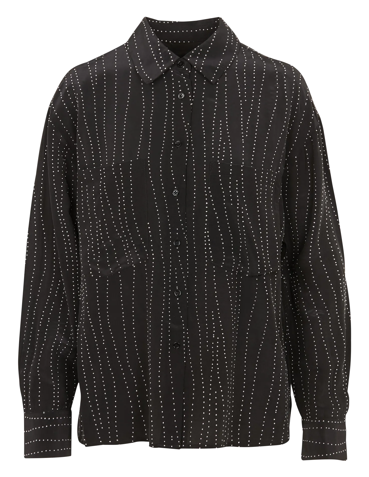  IRO   ZEFIRO - Camicia fluida con borchie all over | Nero