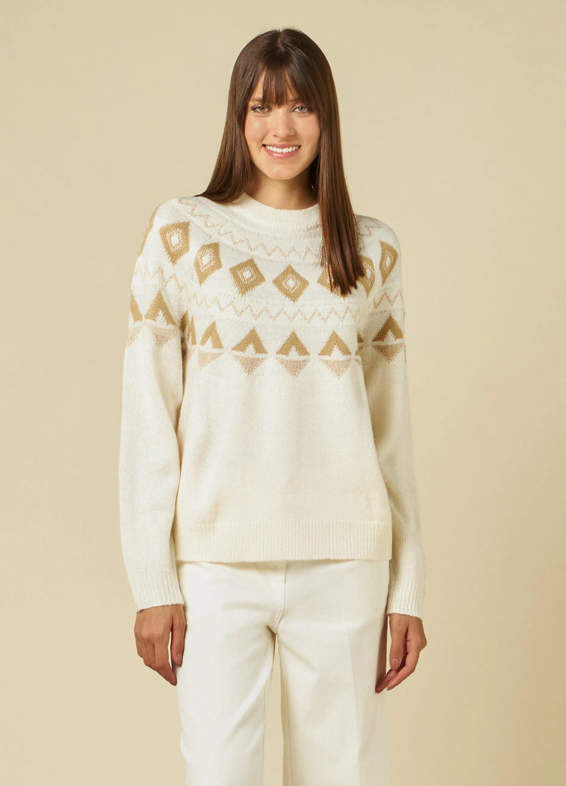 IWIE  Pullover jacquard donna