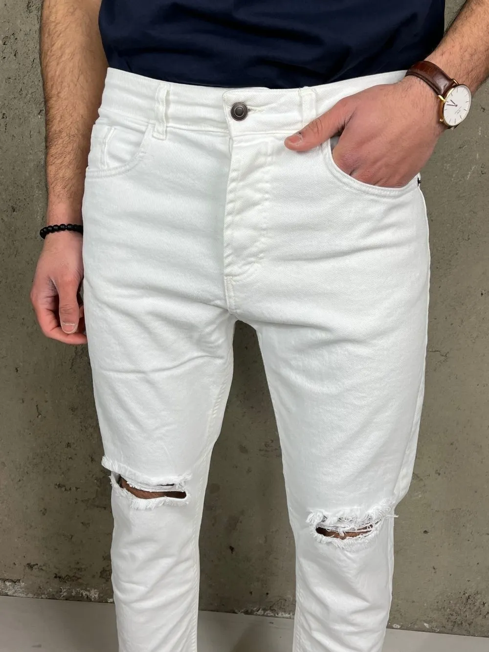 Jeans gl casual strappo ginocchio
