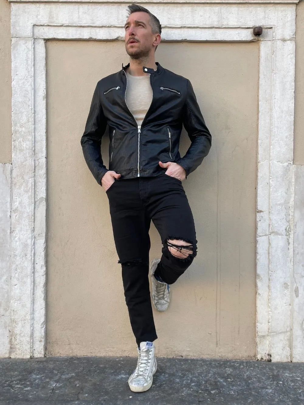 Jeans gl casual strappo ginocchio