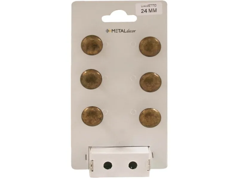 Kit 6 pomoli in zama ø 24 mm bronzo