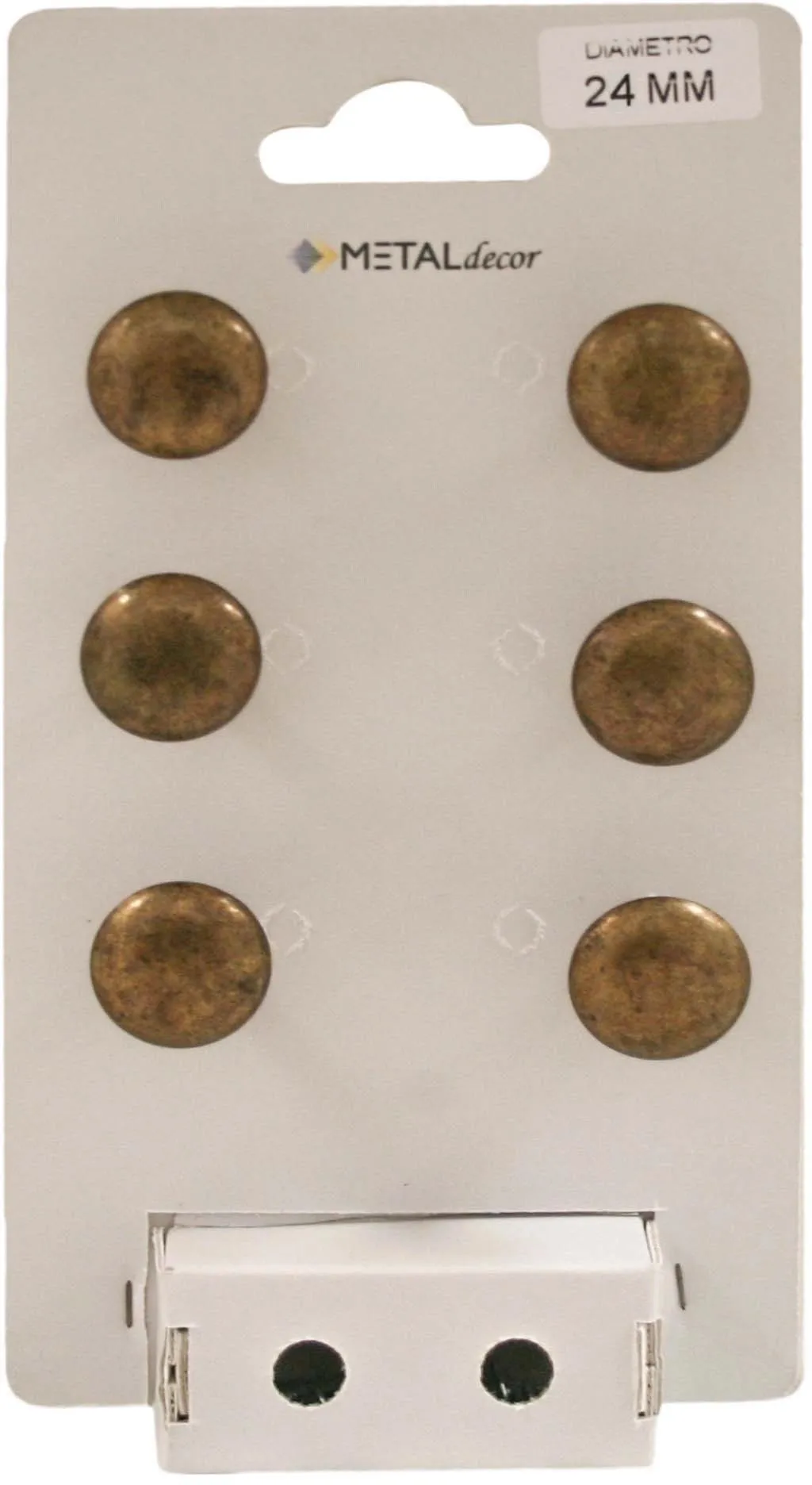Kit 6 pomoli in zama ø 24 mm bronzo