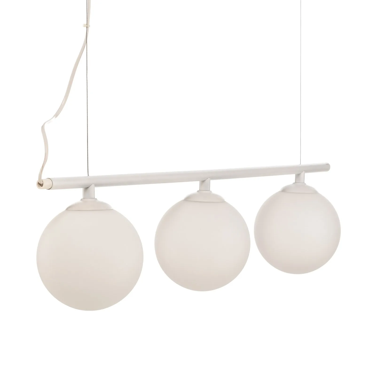Lampada a sospensione Beryl, 3 luci, bianco