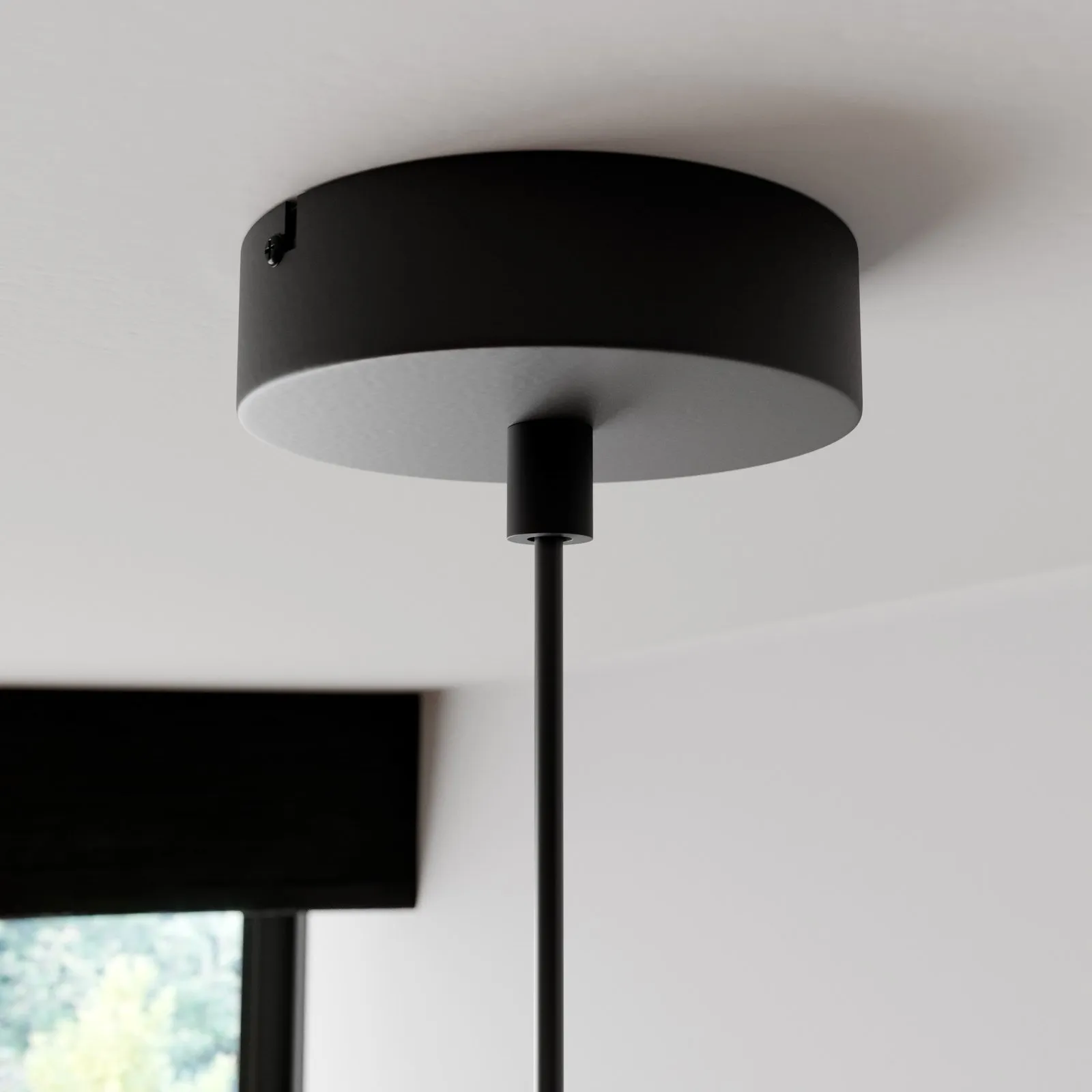 Lampada a sospensione Noak, legno nero/naturale, Ø 17 cm