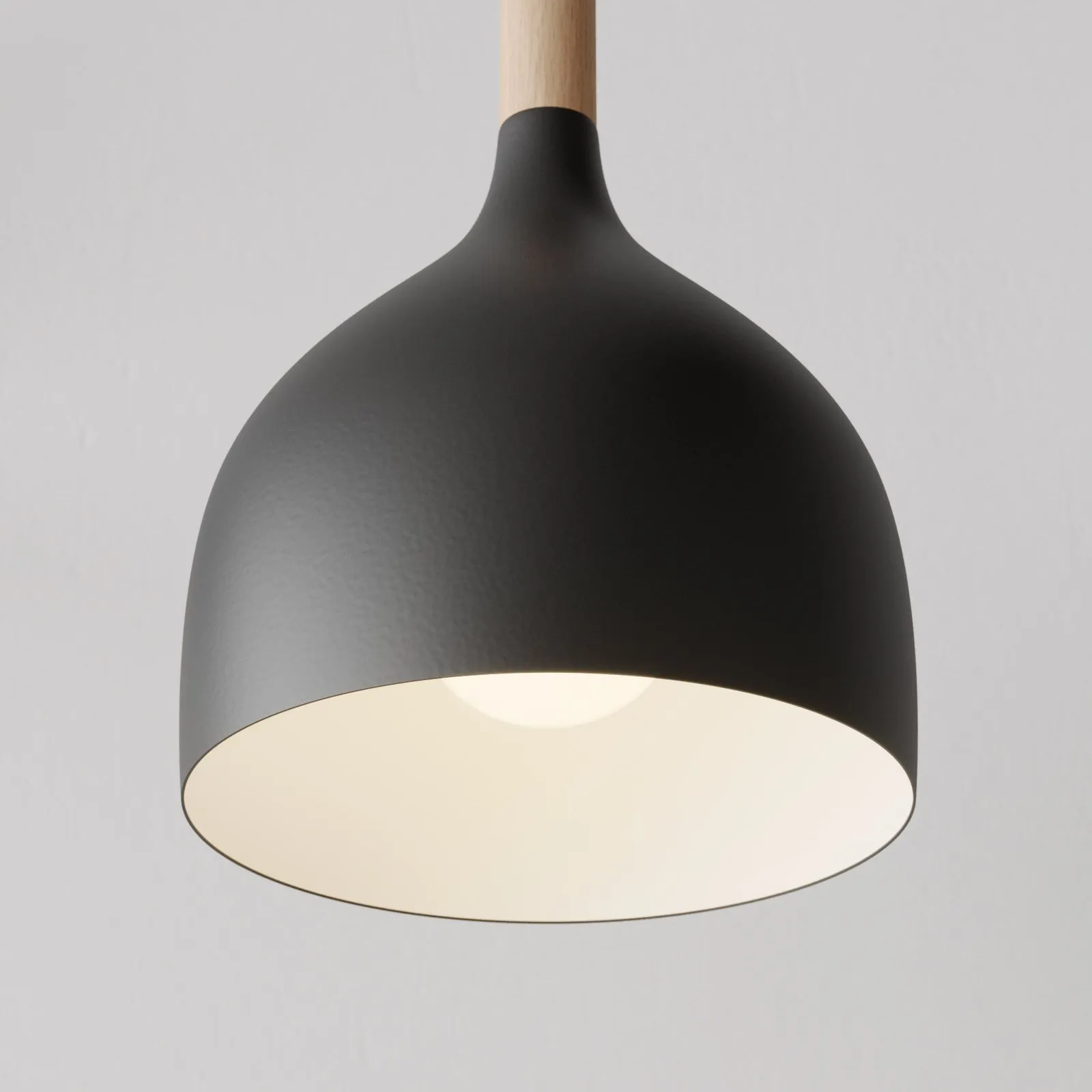 Lampada a sospensione Noak, legno nero/naturale, Ø 17 cm