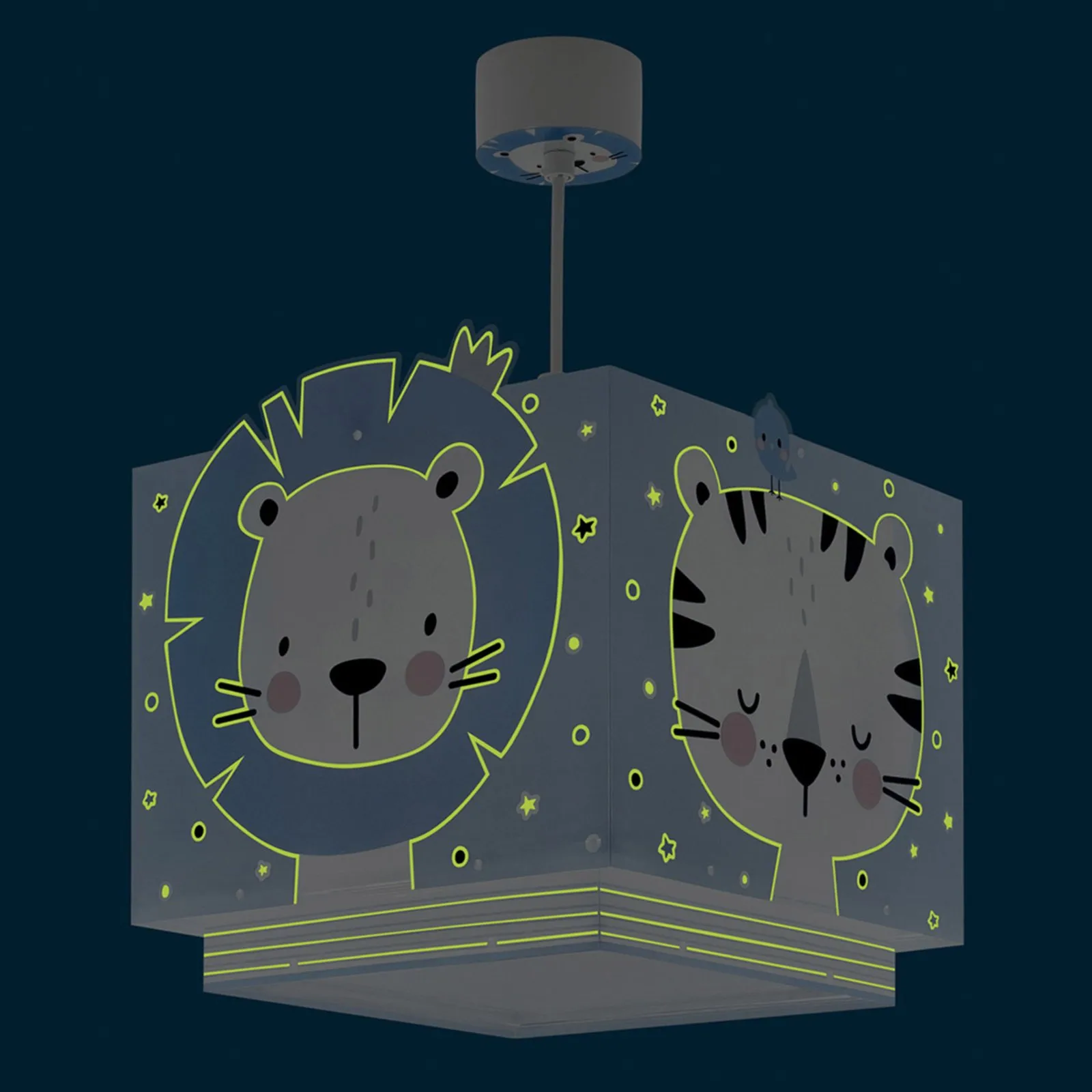 Lampada a sospensione per bambini Dalber Baby Jungle, blu