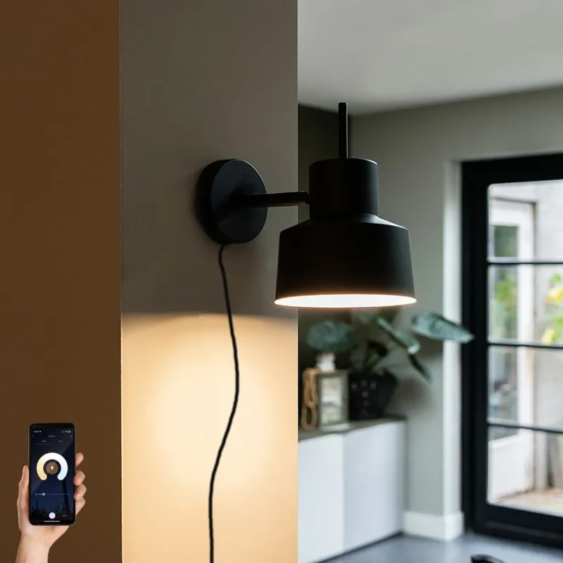 Lampada da parete intelligente nera con WiFi A60 - Chappie