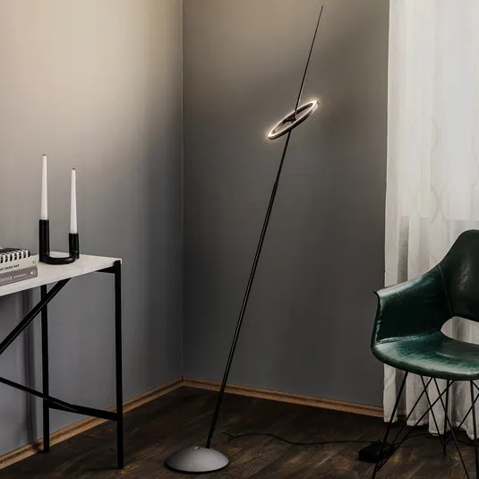Lampada da pavimento LED Ringelpiez anulare nera